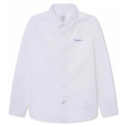 риза,с,дълъг,ръкав,детски,ризи,pepe,jeans,nace,long,sleeve,shirt,white