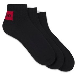 чорапи,мъжки,чорапи,hugo,sh,rib,label,10271620,socks,3,pairs,black,(black)
