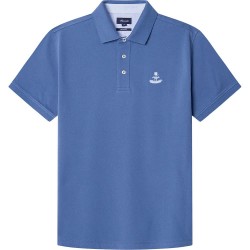 мъжки,блузи,с,яка,façonnable,faco,short,sleeve,polo,blue