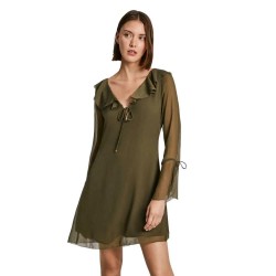 рокля,дамски,поли,и,рокли,pepe,jeans,pl953617,long,sleeve,short,dress,green