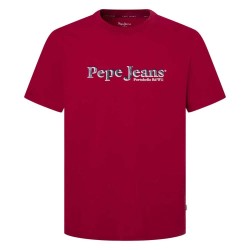 тениска,мъжки,тениски,pepe,jeans,pm509649,short,sleeve,t,shirt,ruby,red,(red)