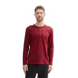 тениска,мъжки,тениски,tom,tailor,1034356,henley,long,sleeve,t,shirt,burgundy,dark,red,(red)