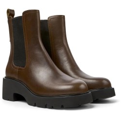 дамски,боти,дамски,високи,обувки,за,ходене,camper,milah,booties,medium,brown,(brown)