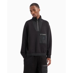 блуза,мъжки,пуловери,armani,exchange,xm000083,af10818,half,zip,sweatshirt,black