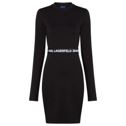 дънки,дамски,поли,и,рокли,karl,lagerfeld,jeans,a1w13009,dress,black,(black)