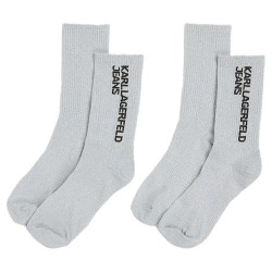 чорапи,дамски,чорапи,karl,lagerfeld,a1w47153,socks,2,pairs,grey
