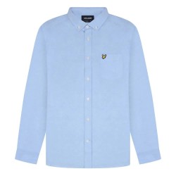 риза,с,дълъг,ръкав,мъжки,ризи,lyle,&,scott,regular,fit,lightweight,oxford,long,sleeve,shirt,blue