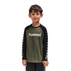 детска,тениска,детски,тениски,hummel,boys,long,sleeve,t,shirt,dusty,olive,(green)