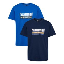 тениска,детски,тениски,hummel,tukas,short,sleeve,t,shirt,2,units,7539,(blue)