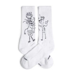 чорапи,мъжки,чорапи,jimmy,lion,athletic,basquiat,tko,untitled,crew,socks,white,(white)