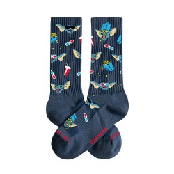 чорапи,мъжки,чорапи,jimmy,lion,athletic,stripe,parties,crew,socks,blue,(dark,blue)