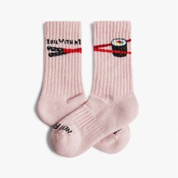 Чорапи Jimmy lion Athletic Sushi crew socks - Pink (Pink) чорапи,детски,чорапи,jimmy,lion,athletic,sushi,crew,socks,pink,(pink)