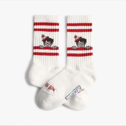 чорапи,детски,чорапи,jimmy,lion,athletic,wally,crew,socks,white,(white)