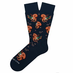 чорапи,мъжки,чорапи,jimmy,lion,bubbly,octopus,crew,socks,blue,(blue)