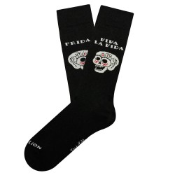чорапи,мъжки,чорапи,jimmy,lion,frida,viva,la,vida,crew,socks,black,(black)