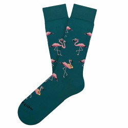 чорапи,мъжки,чорапи,jimmy,lion,funky,flamingo,crew,socks,green,(green)