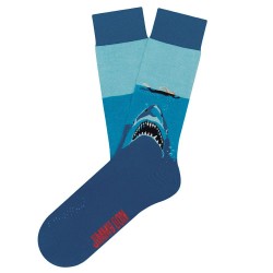 чорапи,мъжки,чорапи,jimmy,lion,jaws,shark,attack,crew,socks,blue,(blue)