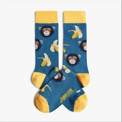 чорапи,мъжки,чорапи,jimmy,lion,monkeys,&,bananas,crew,socks,blue,(blue)