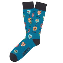 чорапи,мъжки,чорапи,jimmy,lion,skulls,long,socks,blue,(acqua)