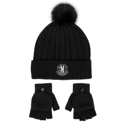 комплект,всички,шапки,wednesday,set,pieces,wednesday,beanie,black,(black)