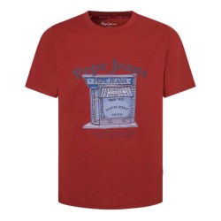 тениска,мъжки,тениски,pepe,jeans,aggo,short,sleeve,t,shirt,red,(ruby,red)