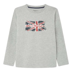 тениска,детски,тениски,pepe,jeans,clag,long,sleeve,t,shirt,grey,(marl,grey)