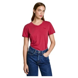 тениска,дамски,тениски,pepe,jeans,fabiana,short,sleeve,t,shirt,burnt,red,(red)