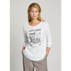тениска,дамски,тениски,pepe,jeans,gwen,long,sleeve,t,shirt,white