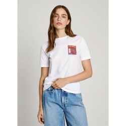 тениска,дамски,тениски,pepe,jeans,gwendolyn,short,sleeve,t,shirt,white,(white)