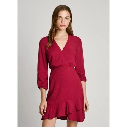 рокля,дамски,поли,и,рокли,pepe,jeans,kendall,long,sleeve,short,dress,red