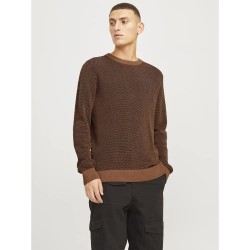 блуза,мъжки,пуловери,jack,&,jones,globe,sweater,brown,(mocha,bisque)