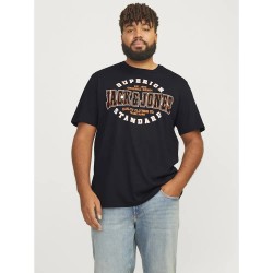 тениска,мъжки,тениски,jack,&,jones,logo,plus,short,sleeve,t,shirt,black