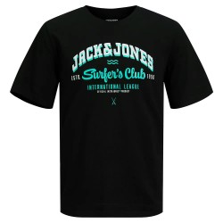 тениска,мъжки,тениски,jack,&,jones,logo,plus,short,sleeve,t,shirt,black,ink,(black)