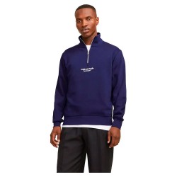 блуза,мъжки,пуловери,jack,&,jones,vesterbro,half,zip,sweatshirt,blue,(ocean,cavern)