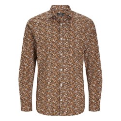 риза,с,дълъг,ръкав,мъжки,ризи,jack,&,jones,ckpool,stretch,long,sleeve,shirt,brown