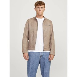 яке,мъжки,якета,jack,&,jones,dylan,biker,leather,jacket,falcon,(beige)