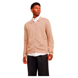 блуза,мъжки,пуловери,jack,&,jones,milano,stitch,full,zip,sweater,beige