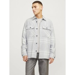 карирана,риза,мъжки,якета,jack,&,jones,raymond,melange,check,overshirt,grey,melange,comfort,fit,(grey)