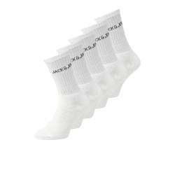 чорапи,мъжки,чорапи,jack,&,jones,regen,tennis,socks,5,pairs,white,*5,vertical,logo,(white)