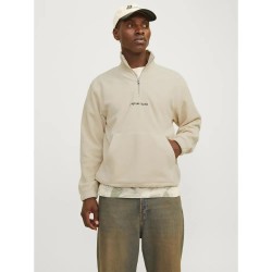 блуза,мъжки,пуловери,jack,&,jones,vesterbro,half,zip,sweatshirt,oatmeal,(beige)