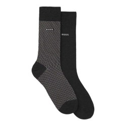 чорапи,мъжки,чорапи,boss,minipattern,10248189,01,socks,2,pairs,black,(charcoal)