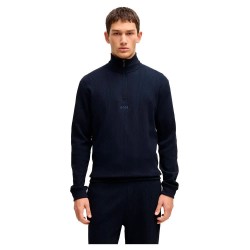 блуза,мъжки,пуловери,boss,structure,half,zip,sweatshirt,blue