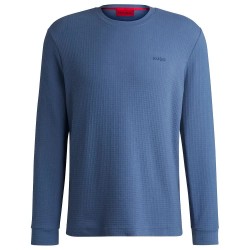 тениска,мъжки,пижами,hugo,austin,long,sleeve,pyjama,t,shirt,open,blue,(blue)