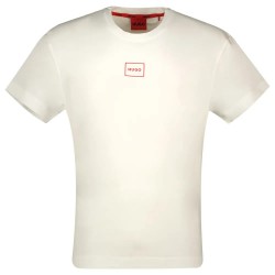 тениска,мъжки,тениски,hugo,laze,10261152,short,sleeve,t,shirt,natural,(beige)