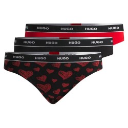 дамско,бельо,дамски,бикини,и,танкини,hugo,design,thong,3,units,red,black,(open,miscellaneous)