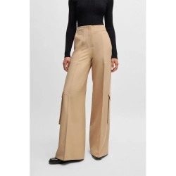 панталони,дамски,панталони,hugo,himana,pants,beige