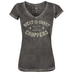 тениска,дамски,тениски,west,coast,choppers,short,sleeve,t,shirt,grey