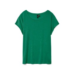 тениска,дамски,тениски,vero,moda,ava,plain,short,sleeve,t,shirt,bosphorus,(green)