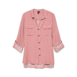 риза,с,дълъг,ръкав,дамски,блузи,дамски,ризи,vero,moda,bumpy,long,sleeve,shirt,dubarry,snow,white,(pink)