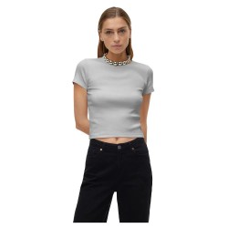 тениска,дамски,тениски,vero,moda,chloe,short,sleeve,t,shirt,light,grey,melange,(grey)